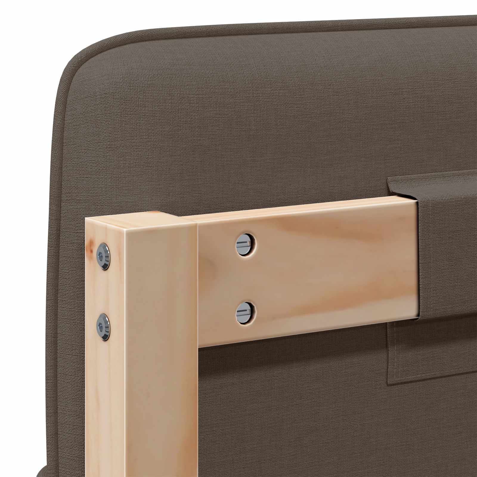 Gepolstertes Kopfteil mit Kopfteil Braun und Taupe 200 cm