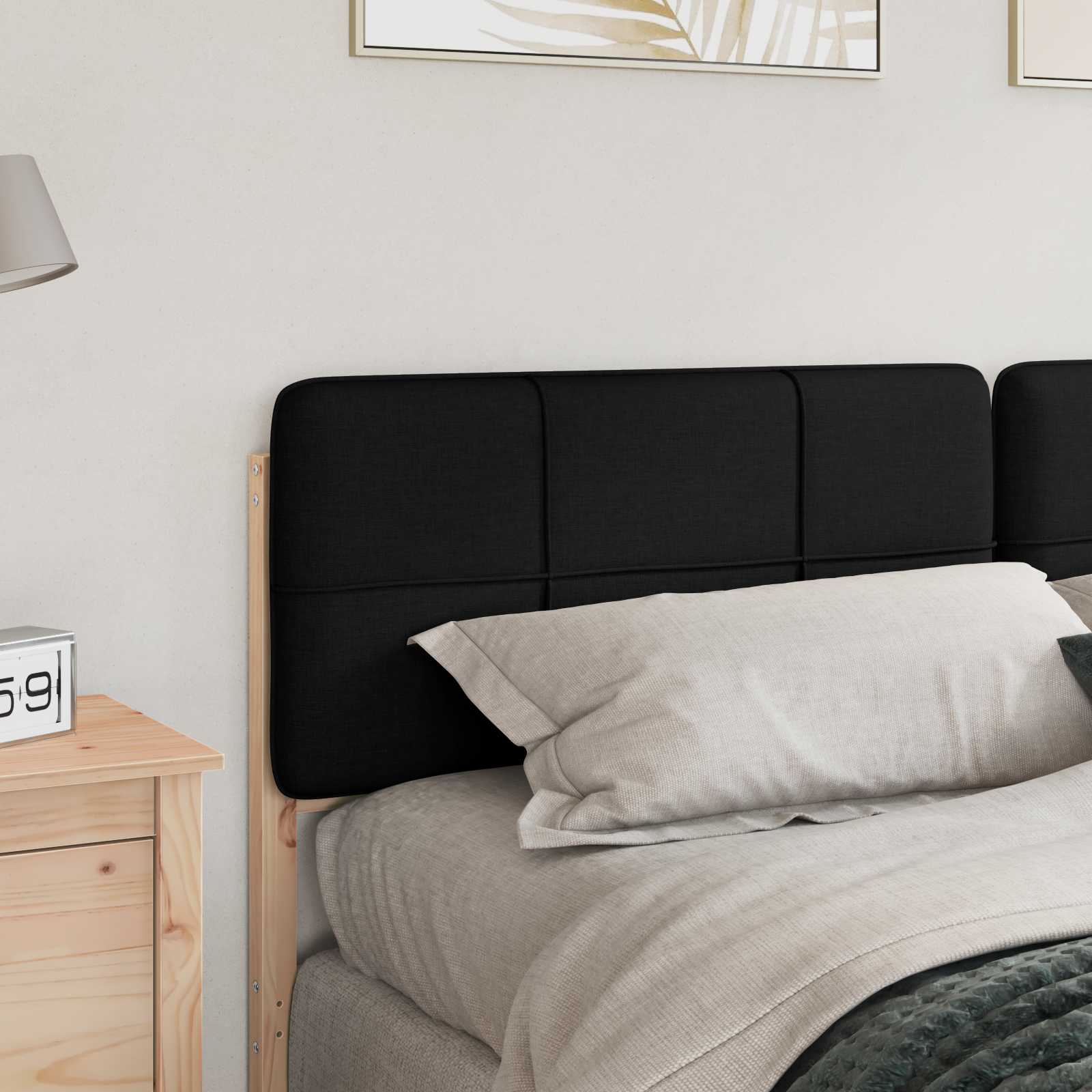 Gepolstertes Kopfteil mit Kopfteil Braun und Schwarz 180 cm