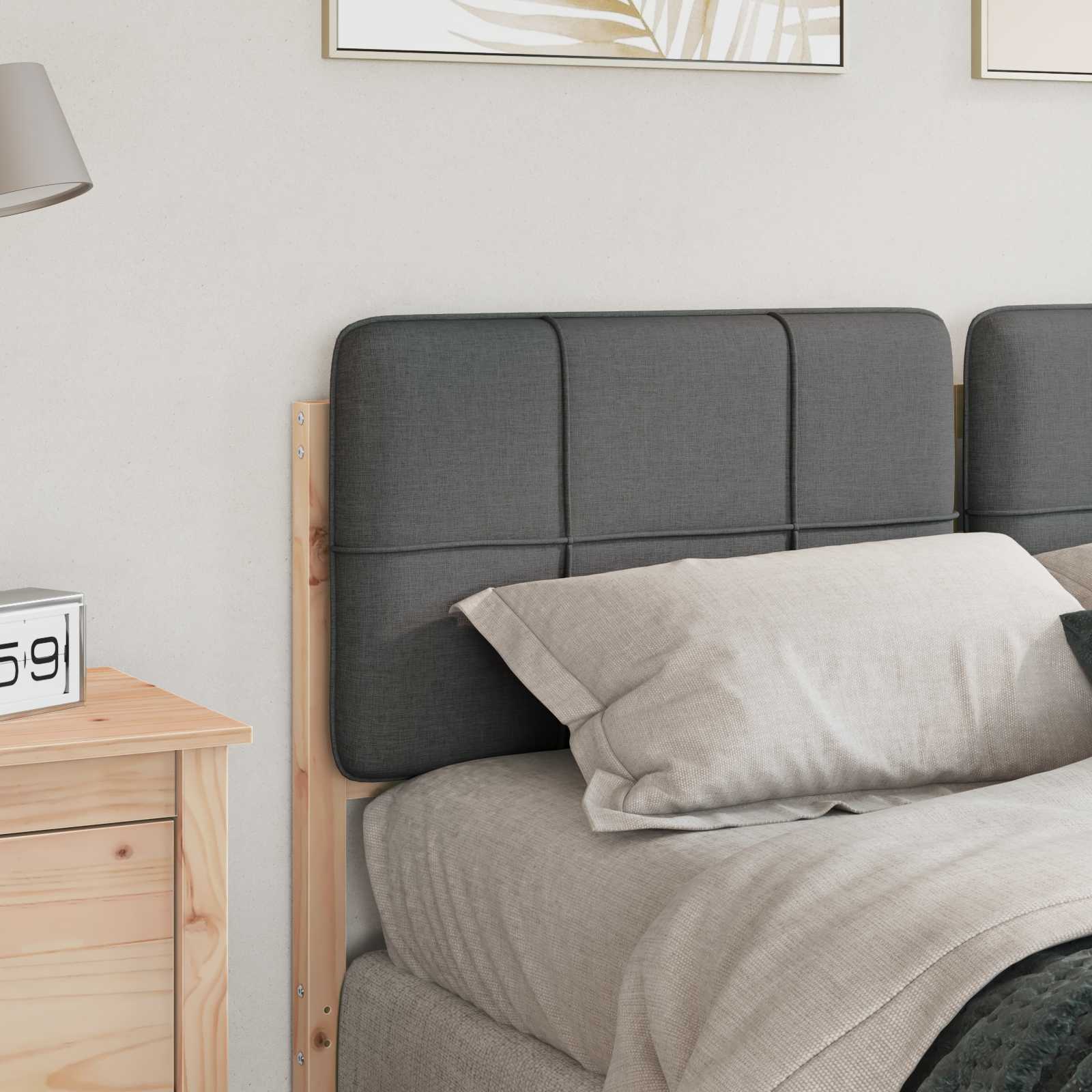 Gepolstertes Kopfteil mit Kopfteil Braun und Hellgrau 140 cm