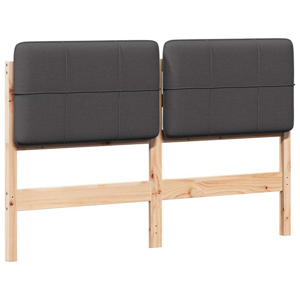 Gepolstertes Kopfteil mit Kopfteil Braun und Dunkelgrau 135 cm