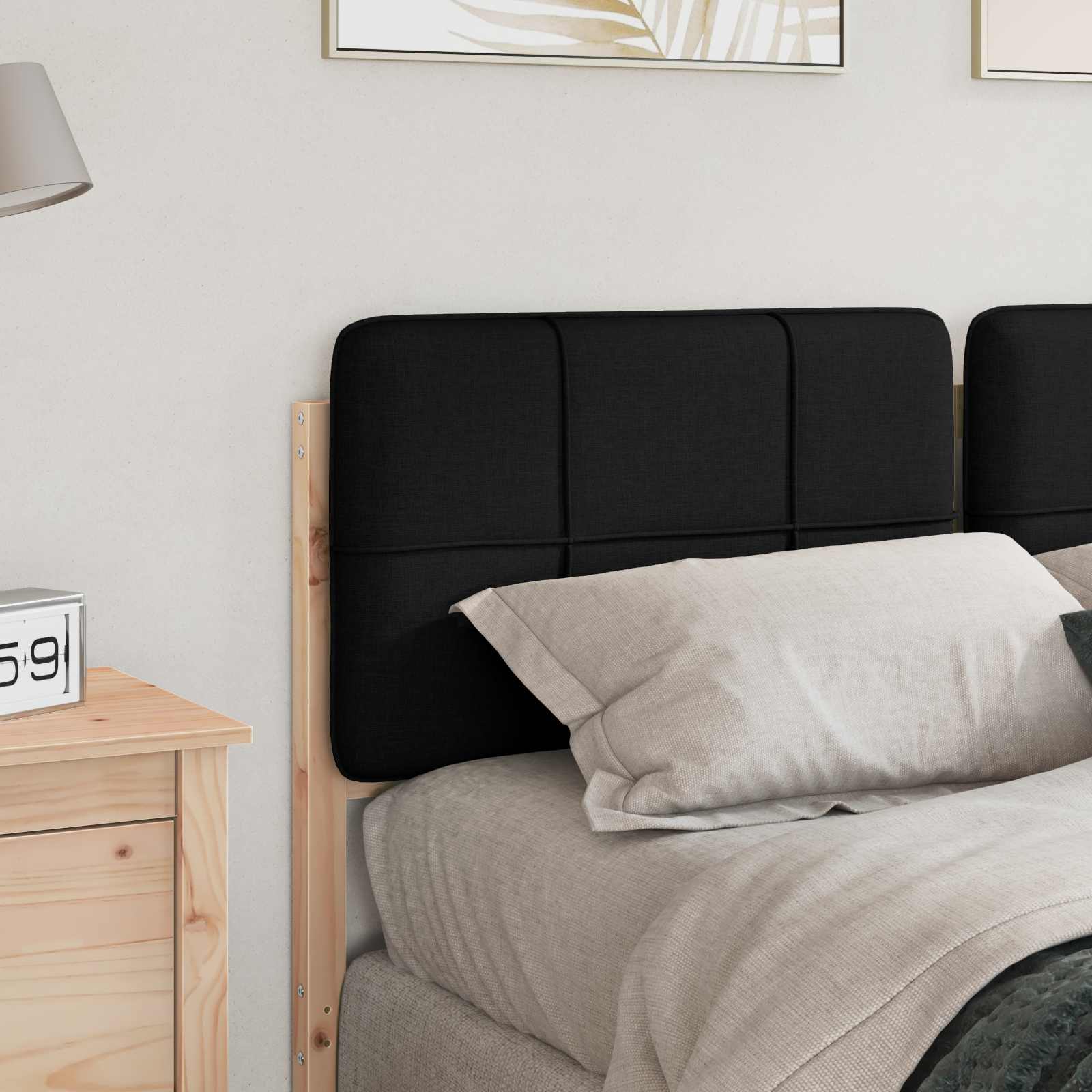 Gepolstertes Kopfteil mit Kopfteil Braun und Schwarz 135 cm