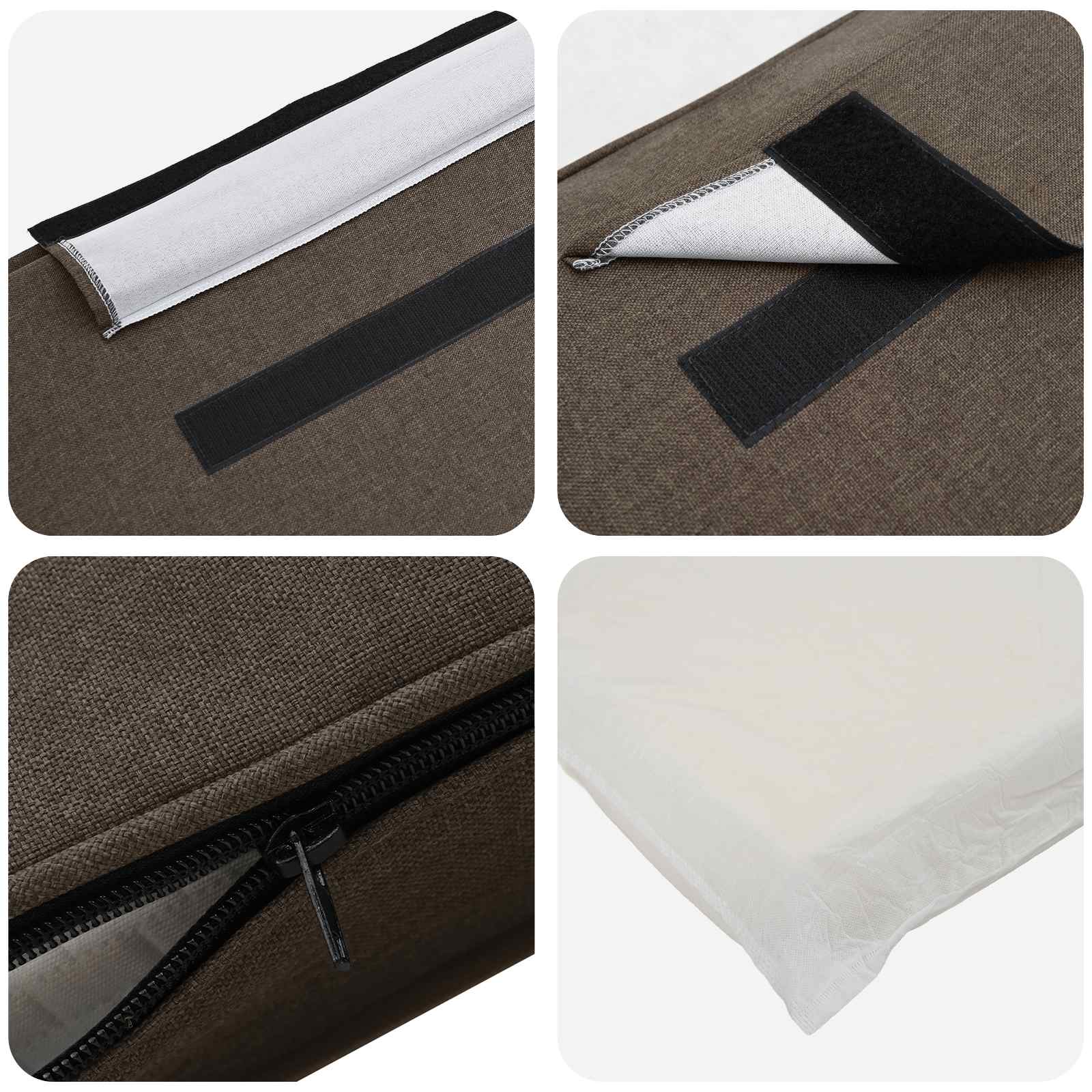 Gepolstertes Kopfteil mit Kopfteil Braun und Taupe 135 cm