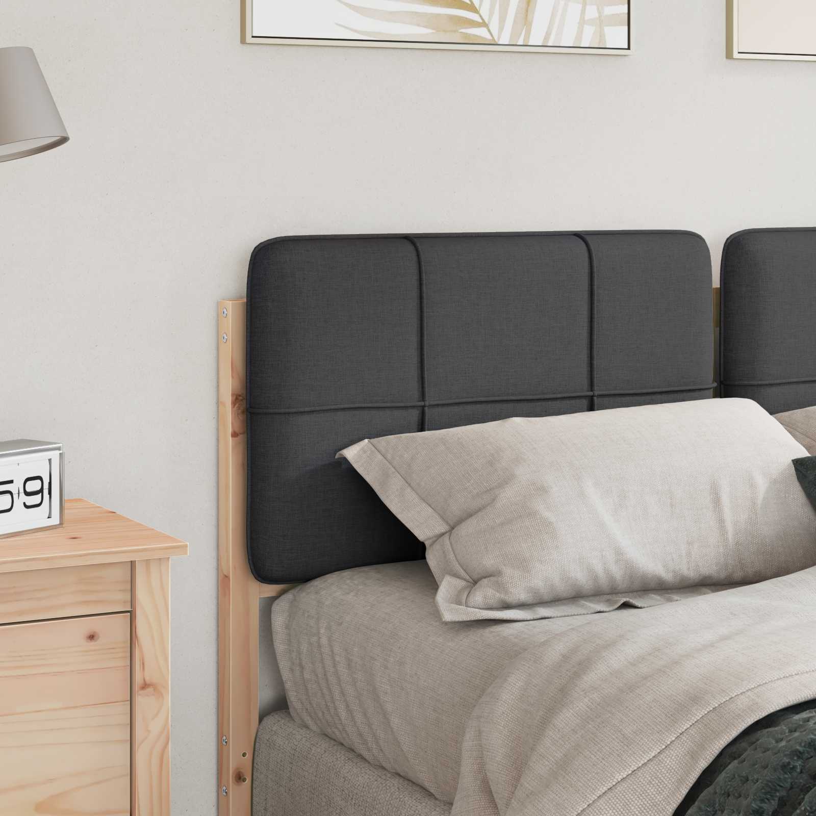 Gepolstertes Kopfteil mit Kopfteil Braun und Dunkelgrau 120 cm