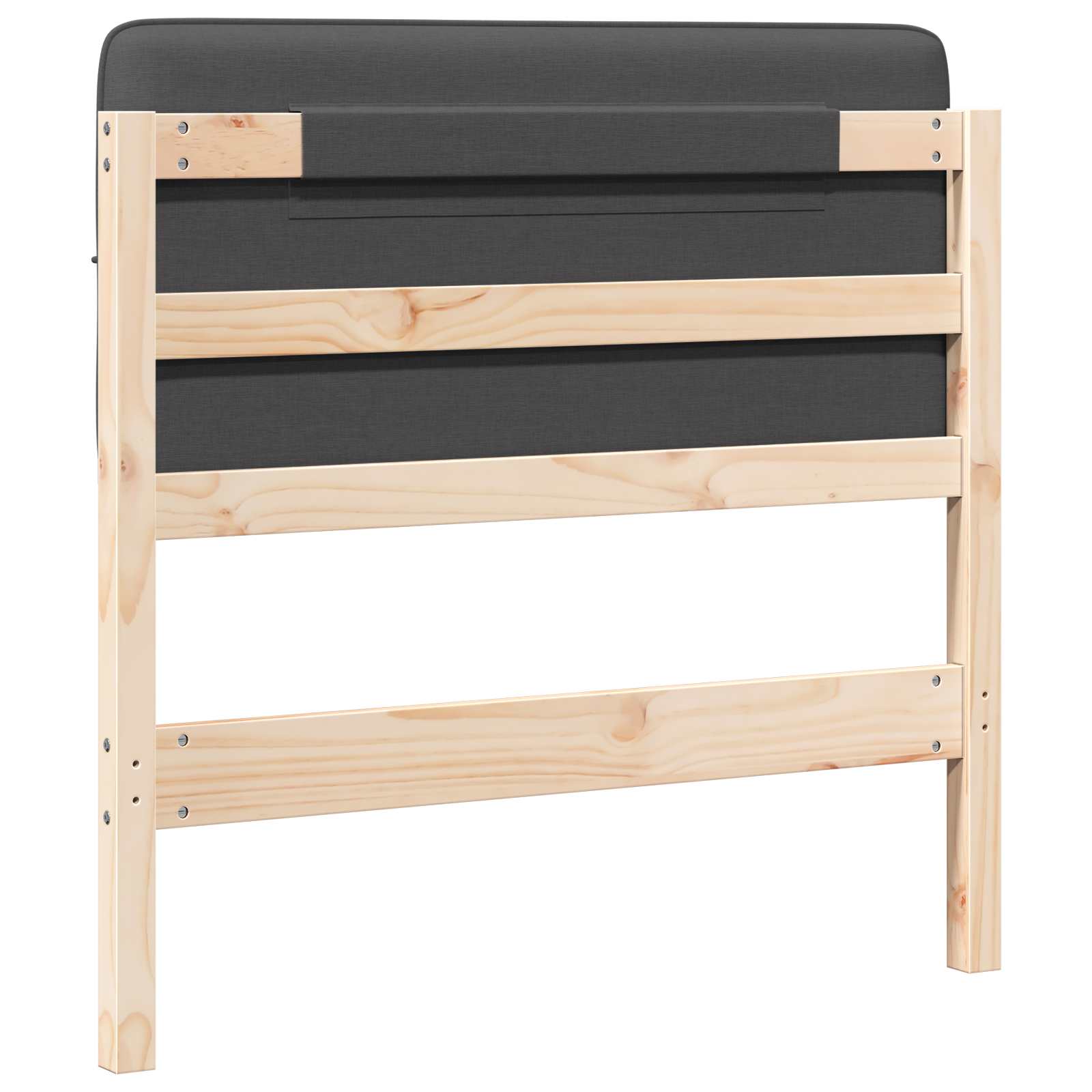 Gepolstertes Kopfteil mit Kopfteil Braun und Dunkelgrau 90 cm