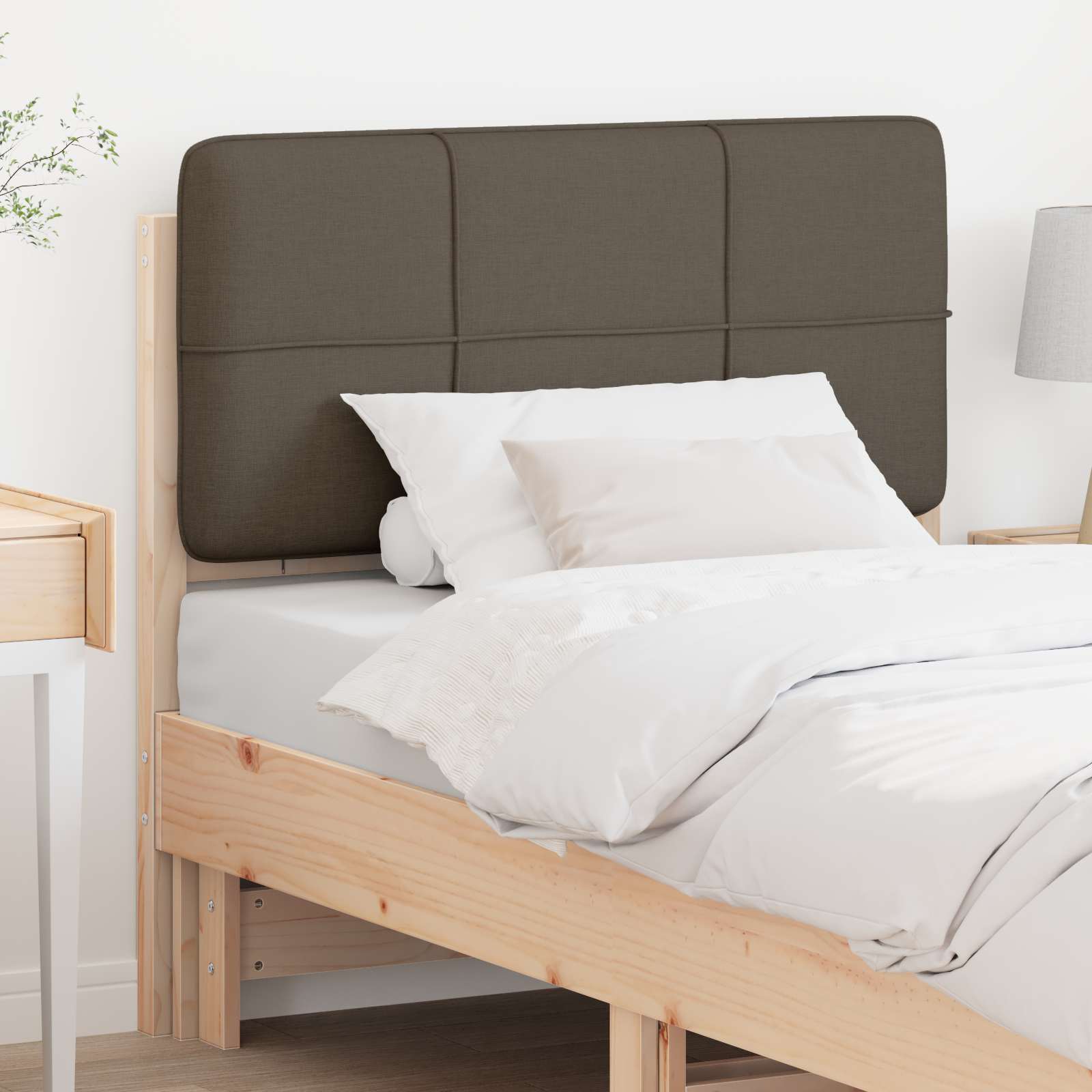 Gepolstertes Kopfteil mit Kopfteil Braun und Taupe 90 cm