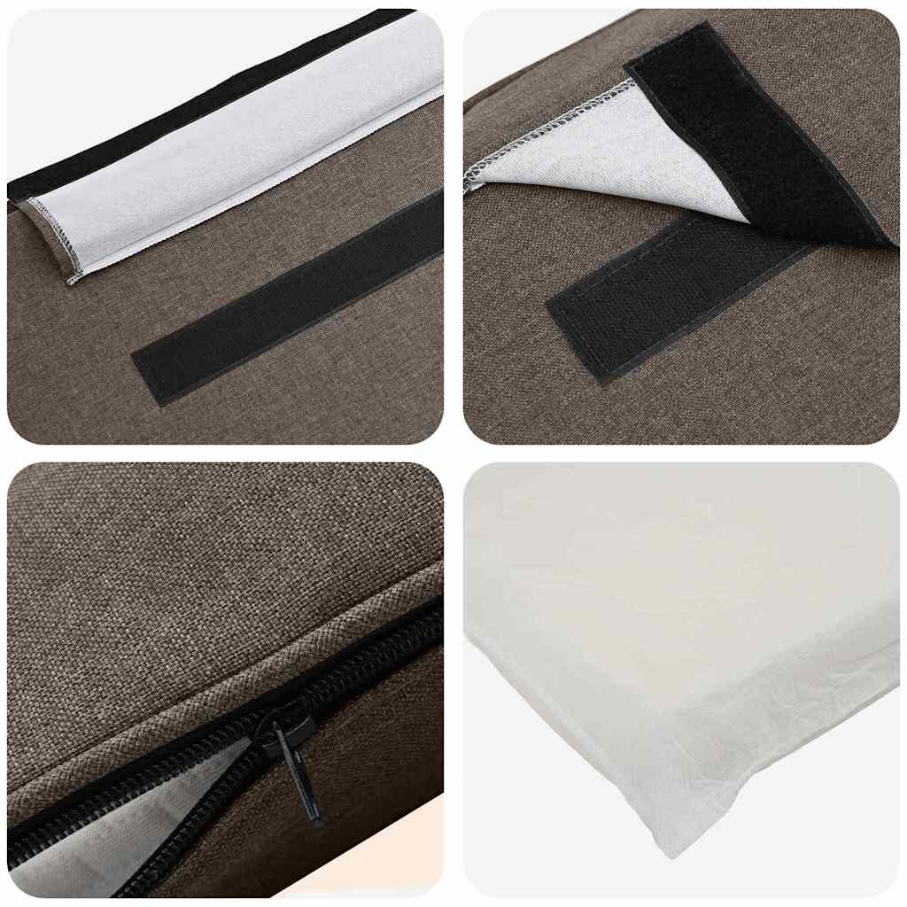 Gepolstertes Kopfteil mit Kopfteil Braun und Taupe 200 cm