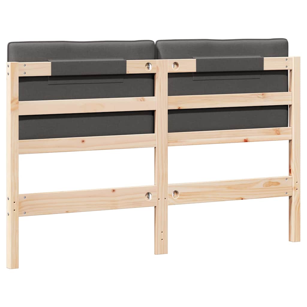 Gepolstertes Kopfteil mit Kopfteil Braun und Dunkelgrau 140 cm