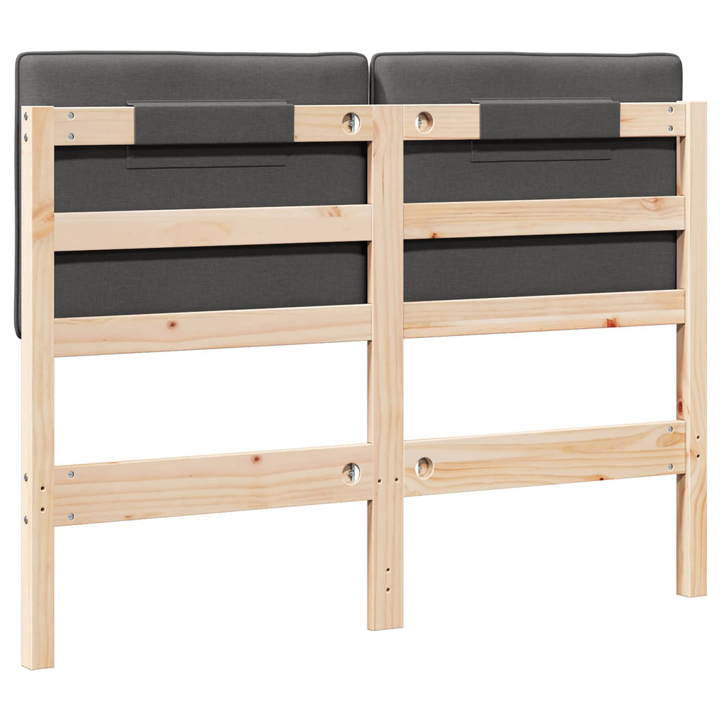 Gepolstertes Kopfteil mit Kopfteil Braun und Dunkelgrau 120 cm