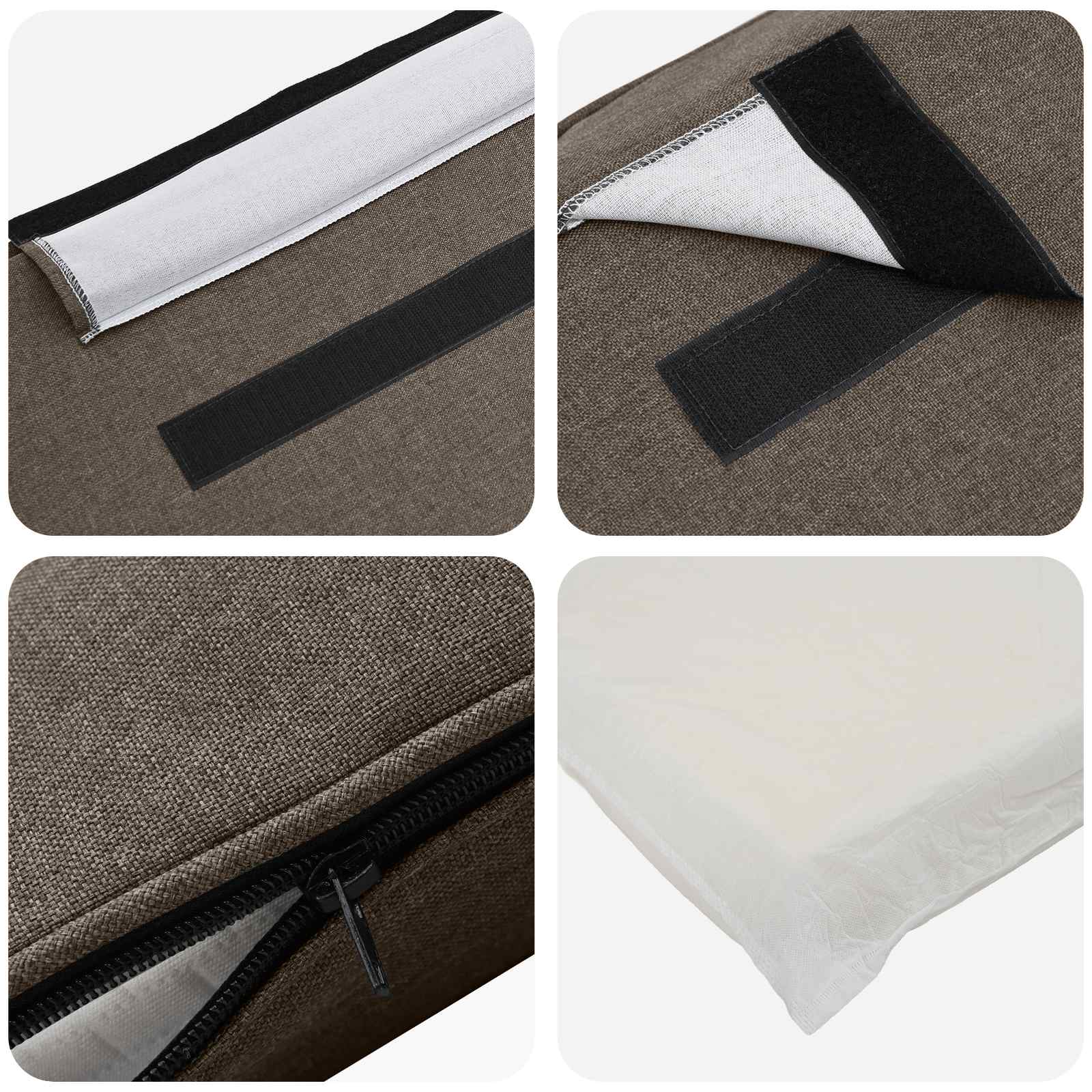 Gepolstertes Kopfteil mit Kopfteil Braun und Taupe 100 cm