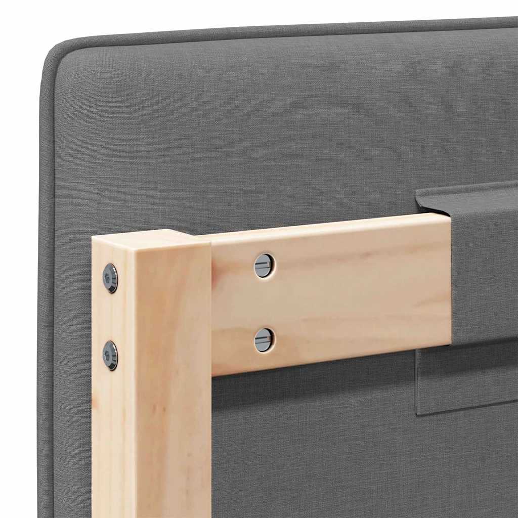 Gepolstertes Kopfteil mit Kopfteil Braun und Hellgrau 90 cm