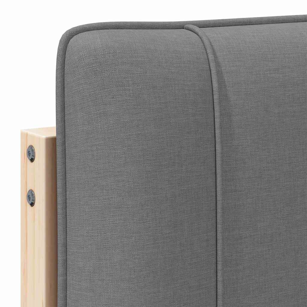 Gepolstertes Kopfteil mit Kopfteil Braun und Hellgrau 80 cm