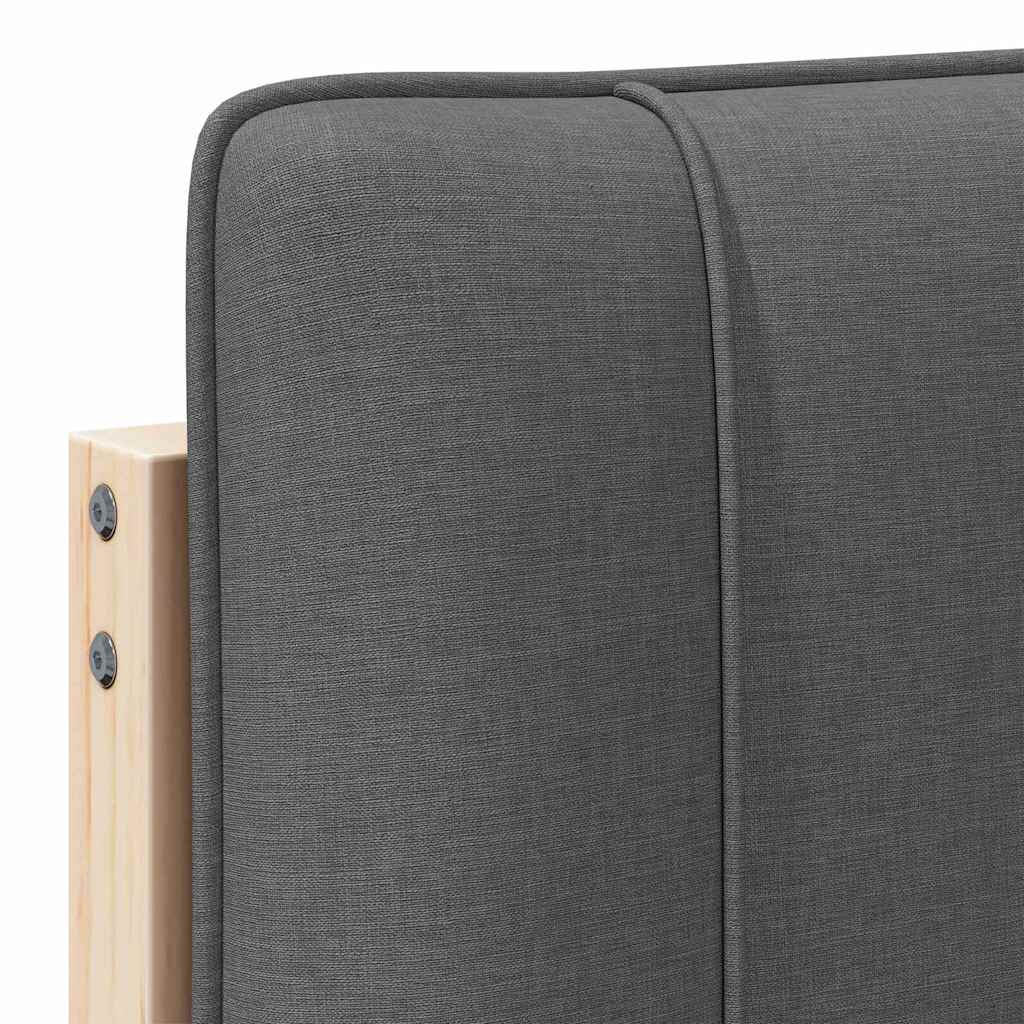 Gepolstertes Kopfteil mit Kopfteil Braun und Dunkelgrau 75 cm
