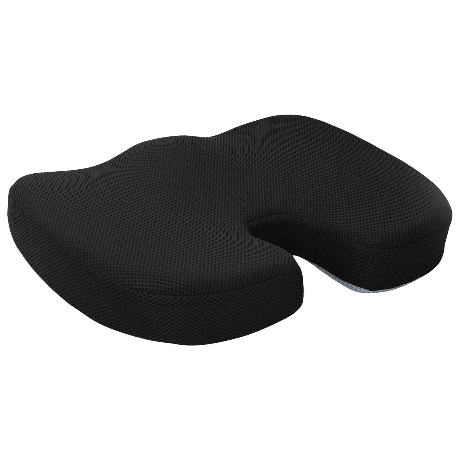 Sitzkissen Einfarbig Schwarz 47 x 36,5 x 8 cm Viscoschaum