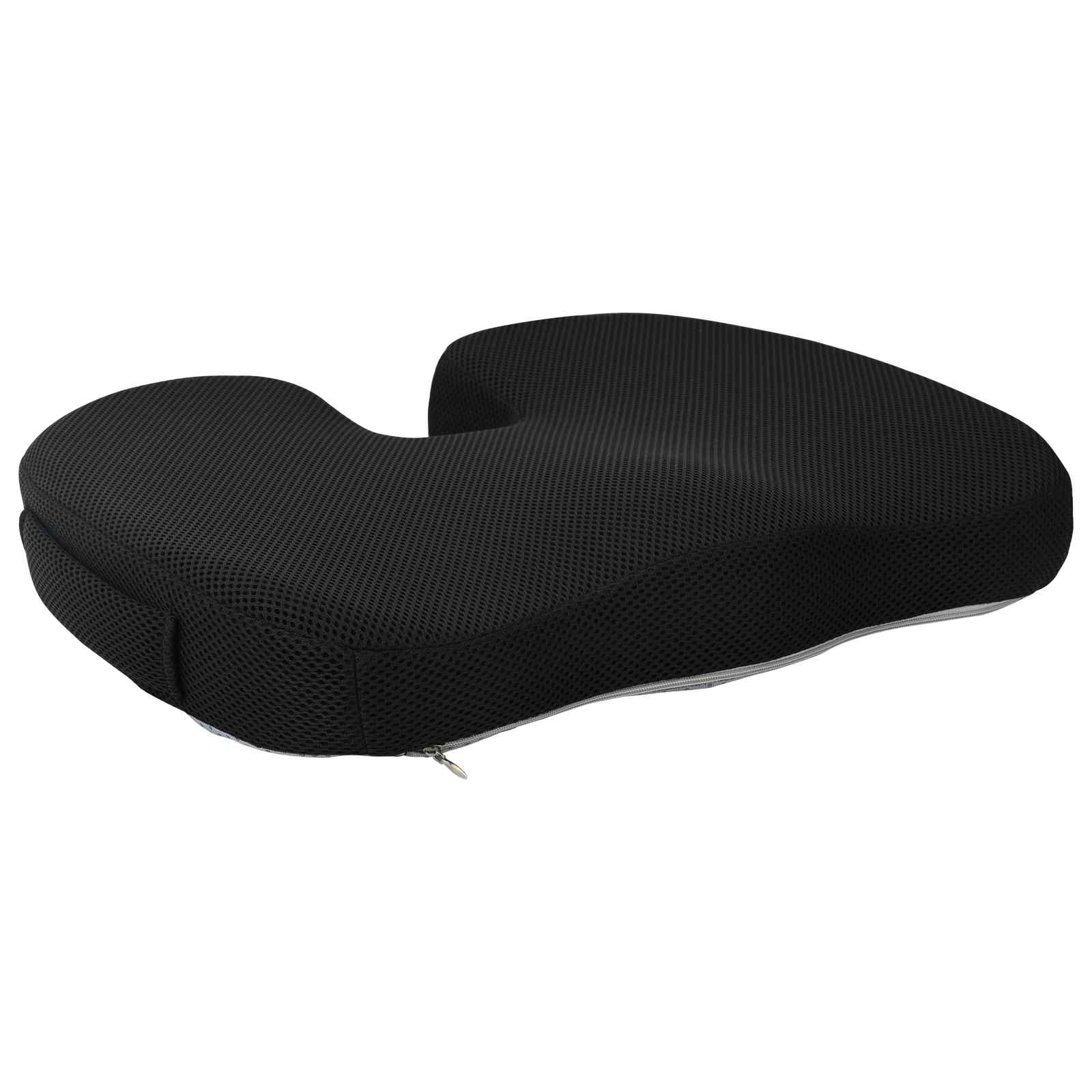 Sitzkissen Einfarbig Schwarz 47 x 36,5 x 8 cm Viscoschaum