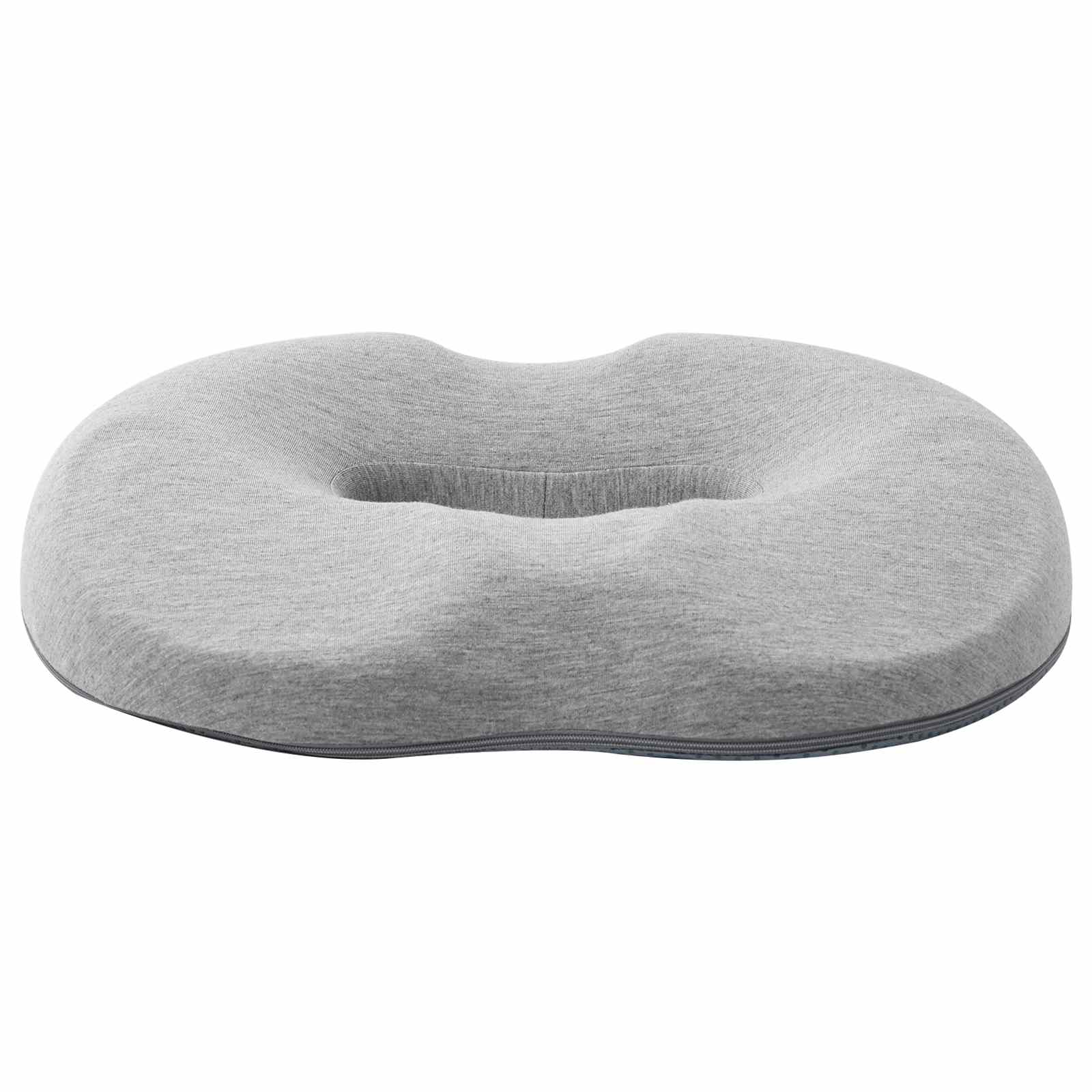 Sitzkissen Einfarbig Hellgrau 42 x 36,5 x 8 cm Viscoschaum