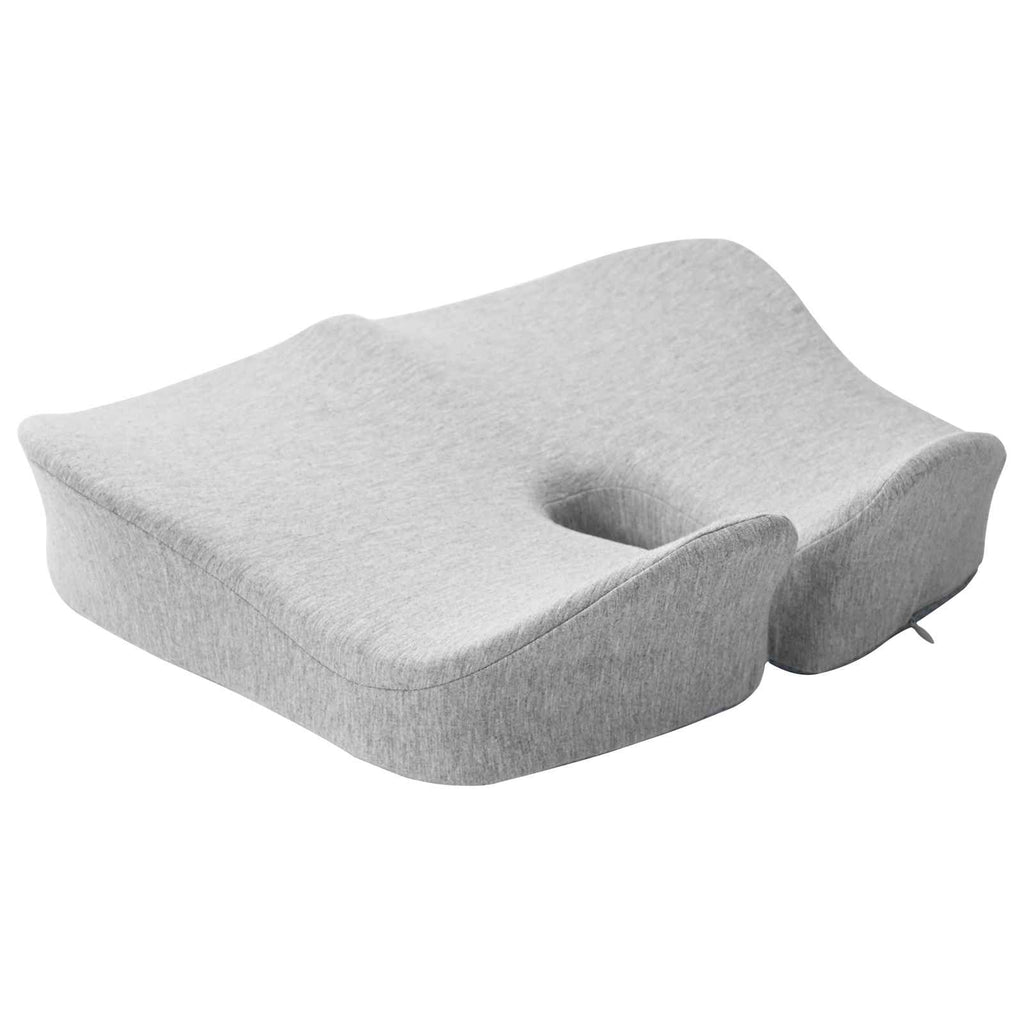 Sitzkissen Einfarbig Hellgrau 50 x 43 x 10 cm Viscoschaum