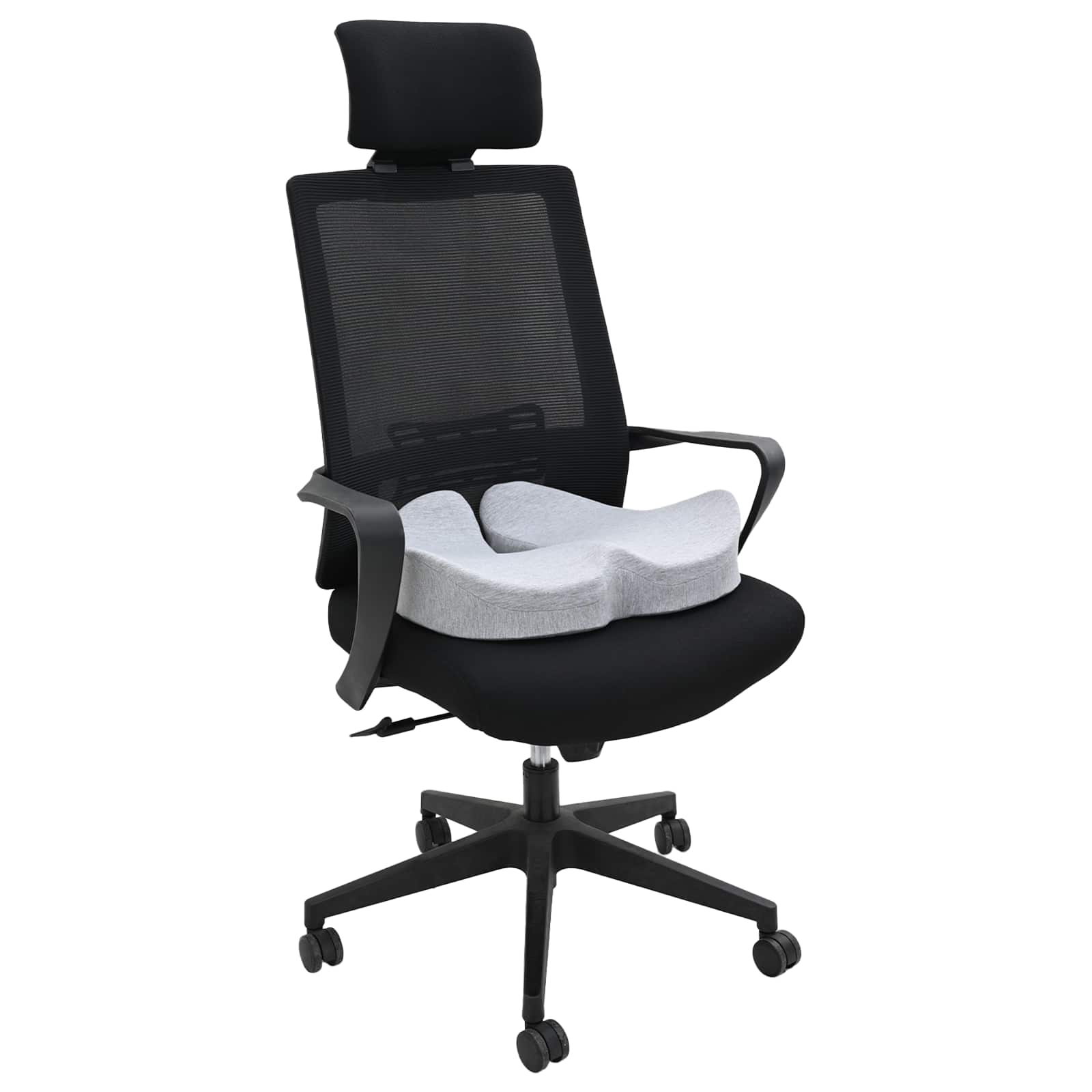 Sitzkissen Einfarbig Hellgrau 50 x 43 x 10 cm Viscoschaum