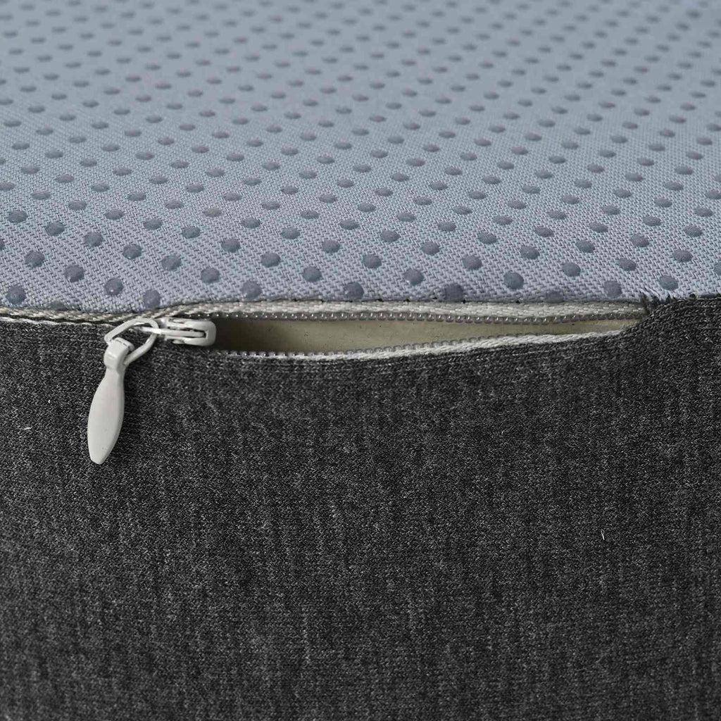 Sitzkissen Einfarbig Dunkelgrau 50 x 43 x 10 cm Viscoschaum