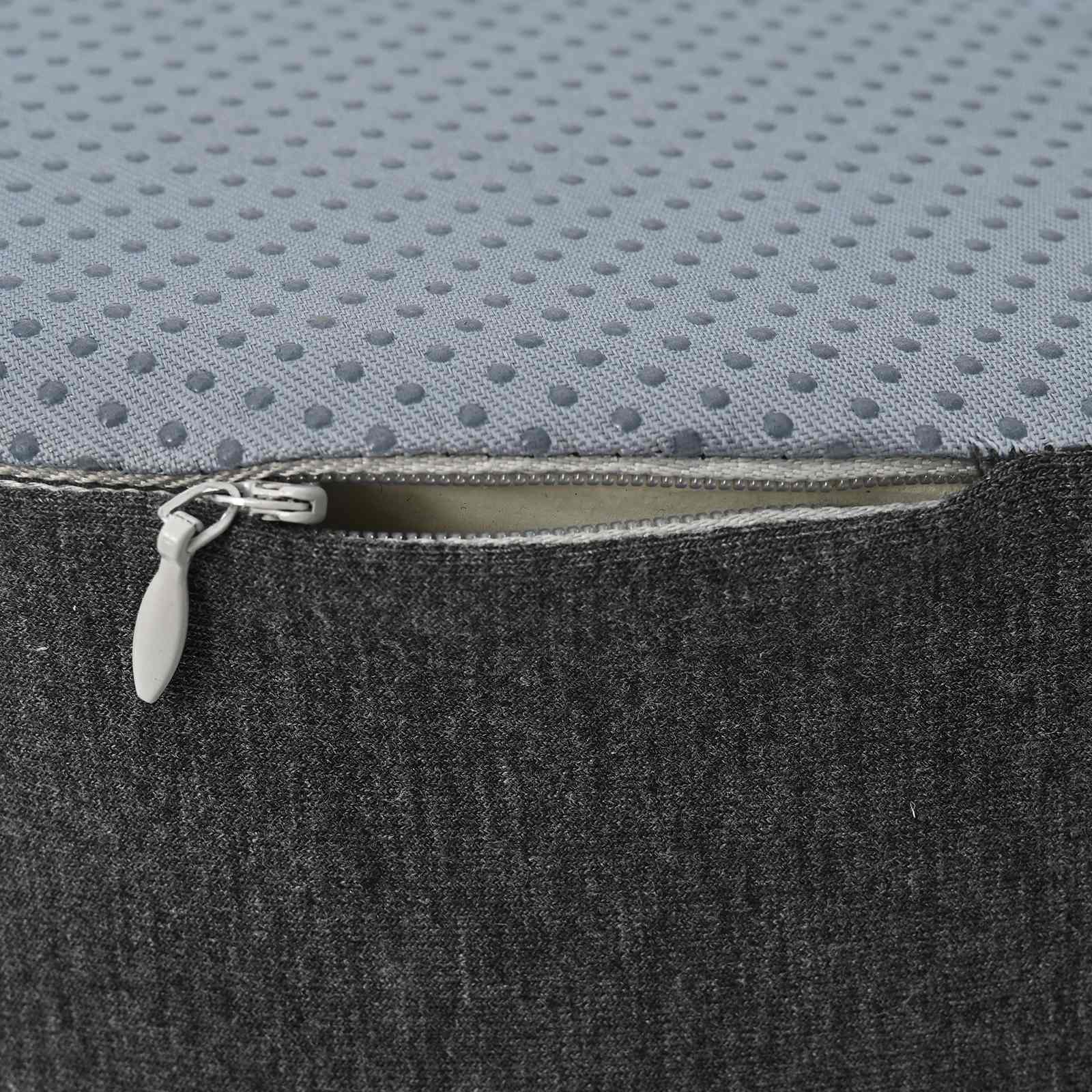 Sitzkissen Einfarbig Dunkelgrau 50 x 43 x 10 cm Viscoschaum