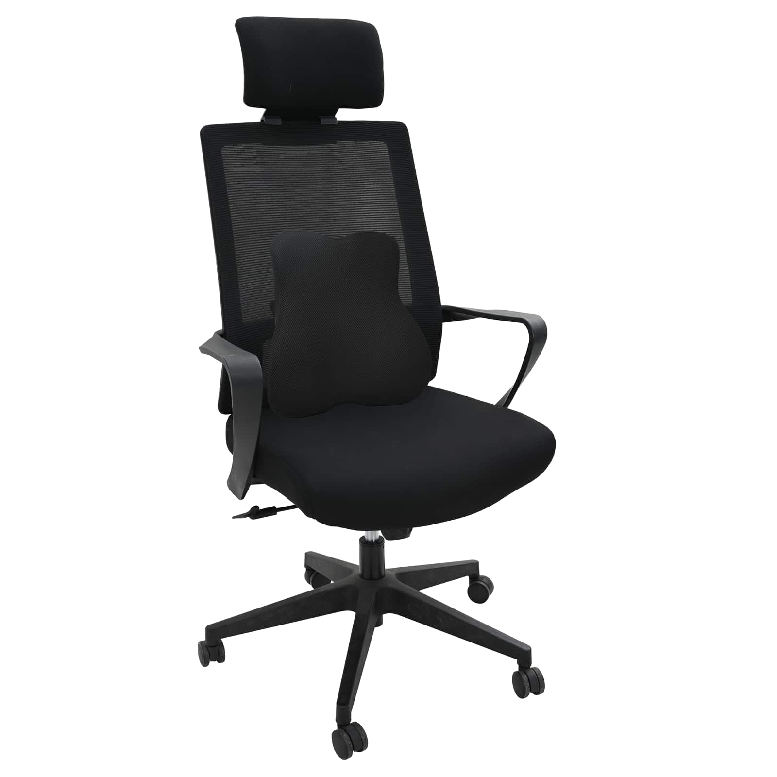 Rückenkissen Schwarz Viscoschaum 40 x 40 x 11 cm