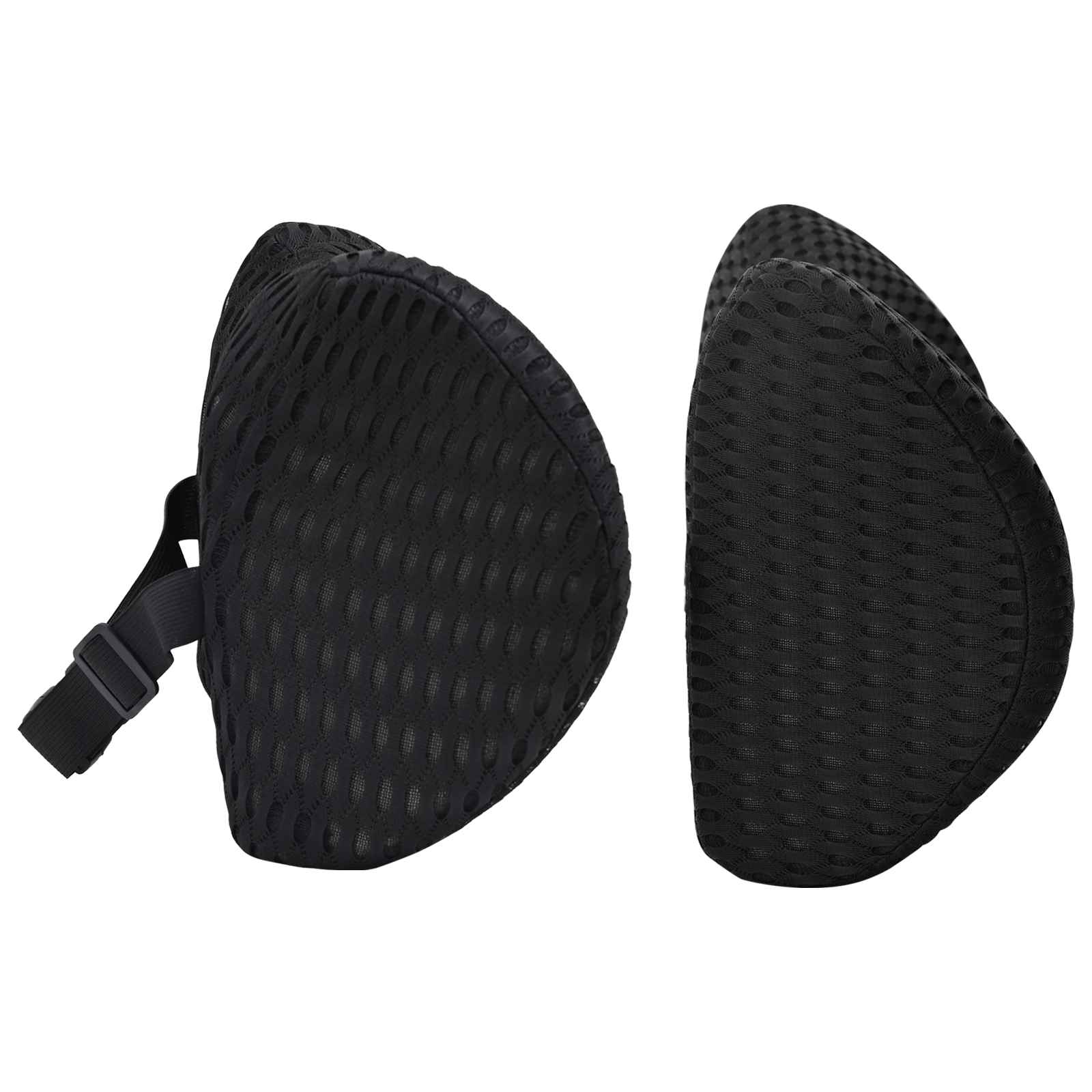 Nackenkissen, Rückenkissen Schwarz Viscoschaum 47 x 24 x 11 cm
