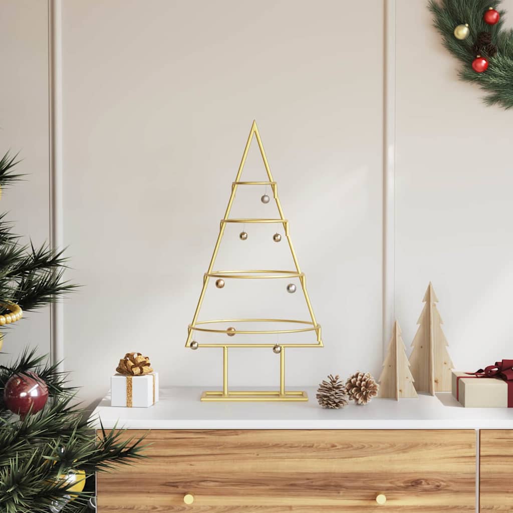 Metall Weihnachtsbaum Gold 60 cm Pulverbeschichteter Stahl