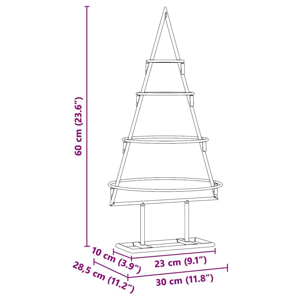 Metall Weihnachtsbaum Gold 60 cm Pulverbeschichteter Stahl