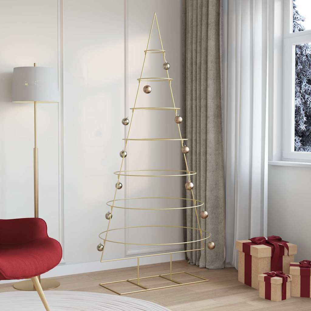 Metall Weihnachtsbaum Gold 209 cm Pulverbeschichteter Stahl