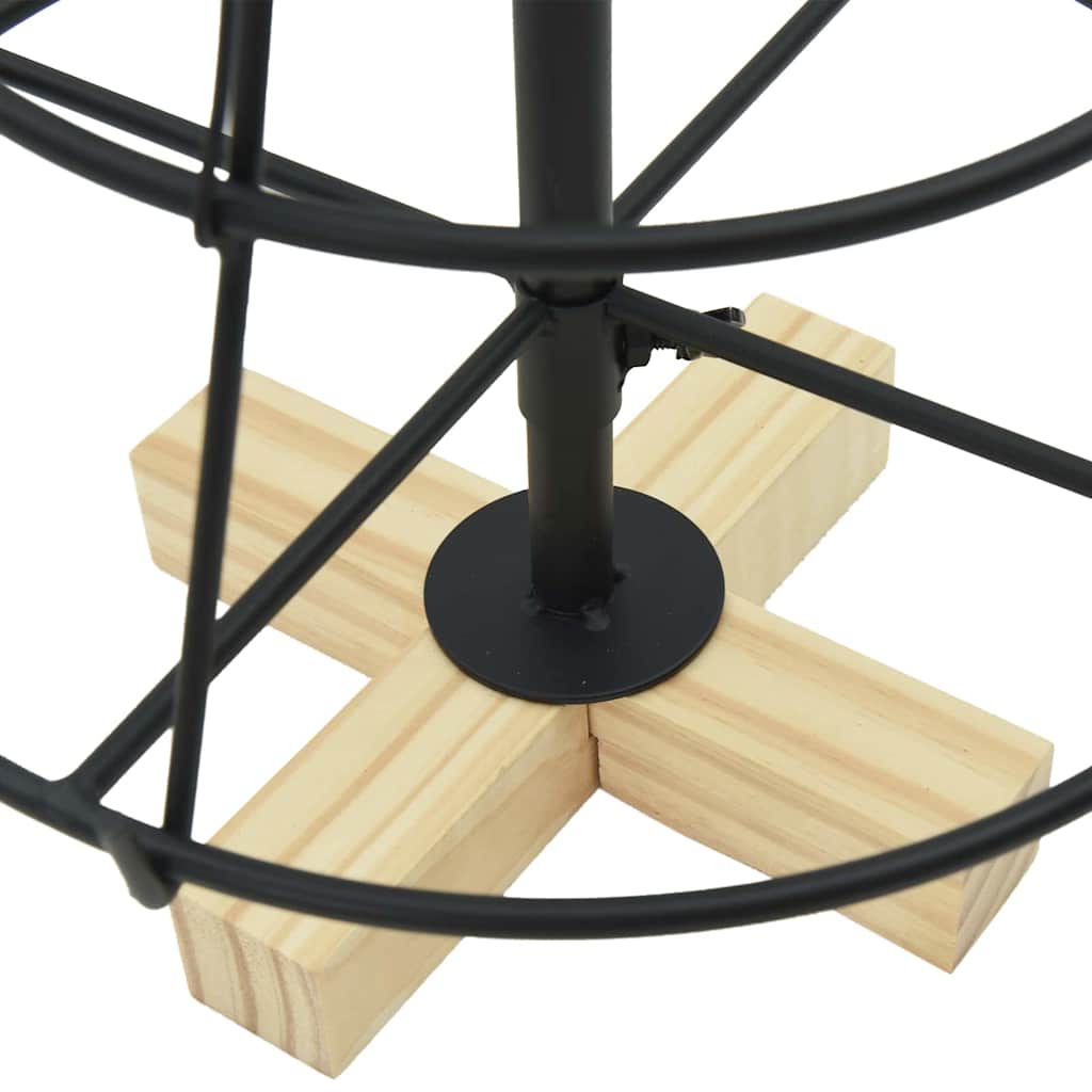 Weihnachtsdeko mit Ständer Schwarz 60 cm Stahl