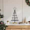 Weihnachtsdeko mit Ständer Schwarz 60 cm Stahl