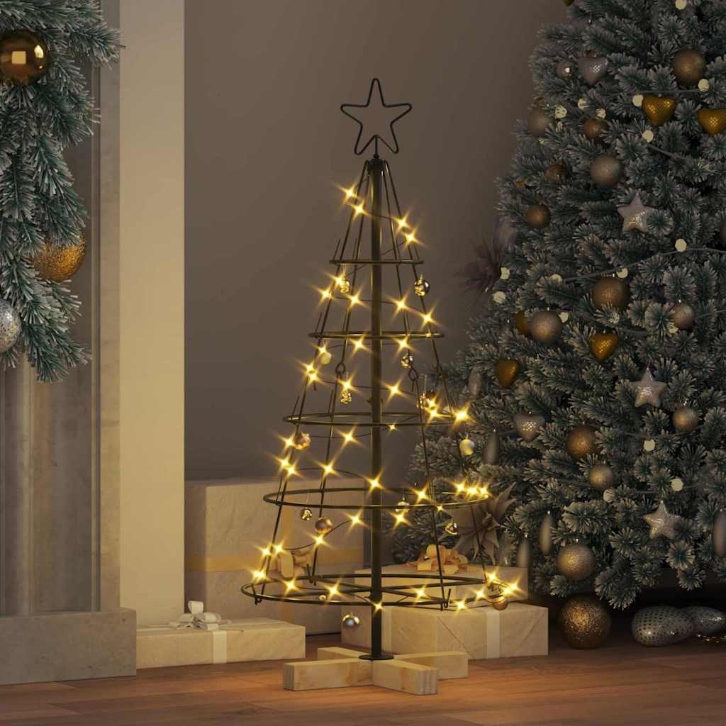 Weihnachtsdeko mit Ständer Schwarz 90 cm Stahl