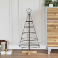 Weihnachtsdeko mit Ständer Schwarz 90 cm Stahl
