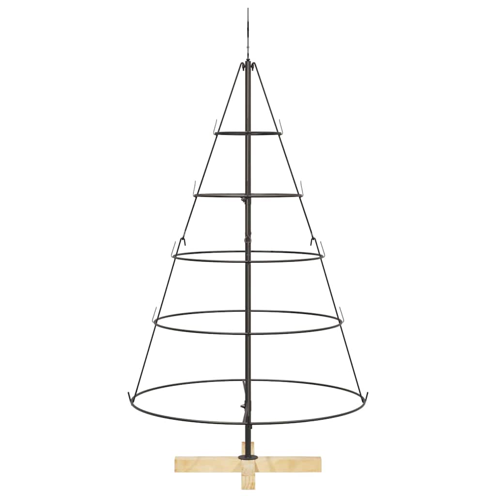Weihnachtsdeko mit Ständer Schwarz 126 cm Stahl