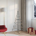 Weihnachtsdeko mit Ständer Schwarz 154 cm Stahl