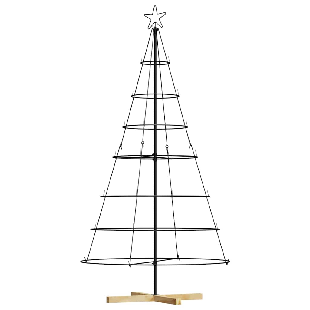 Weihnachtsdeko mit Ständer Schwarz 180,5 cm Stahl