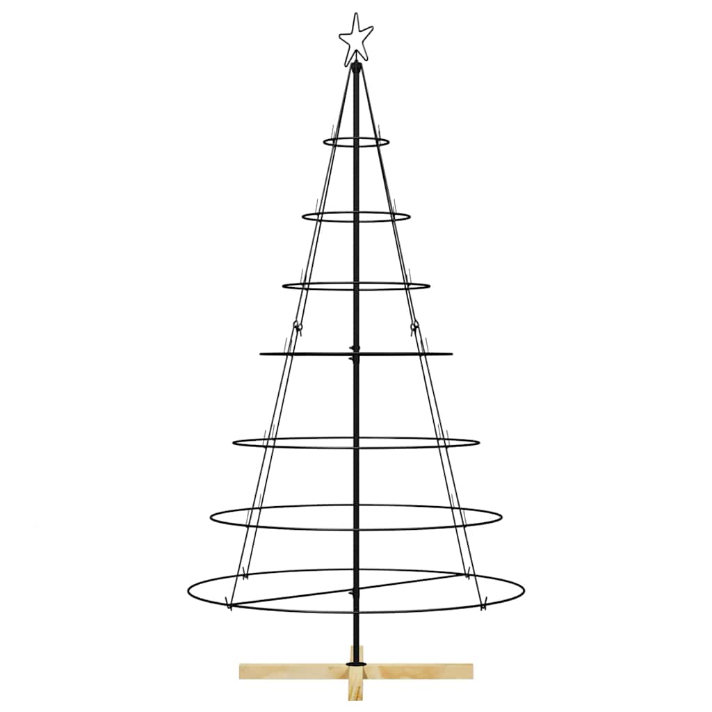 Weihnachtsdeko mit Ständer Schwarz 180,5 cm Stahl