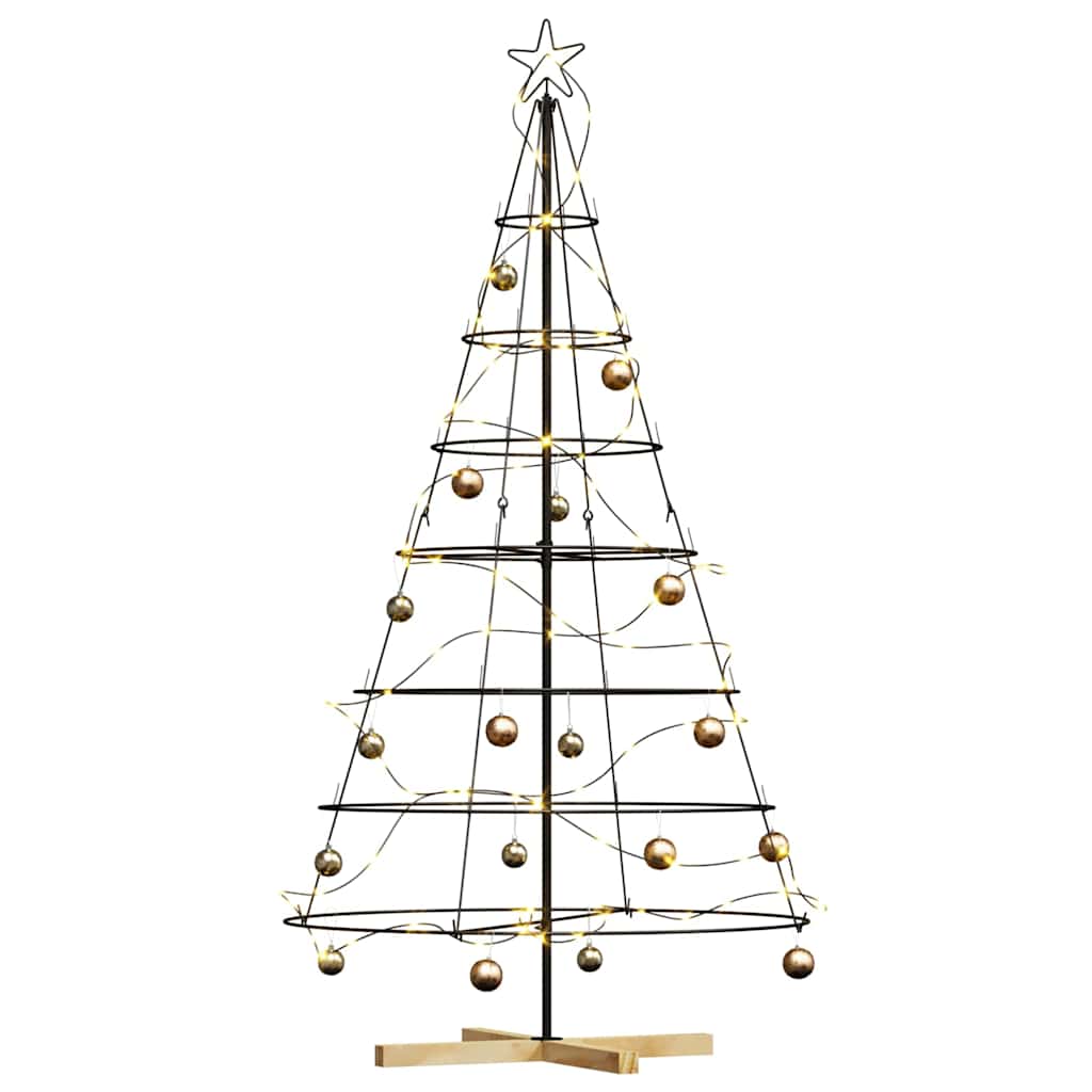 Weihnachtsdeko mit Ständer Schwarz 180,5 cm Stahl