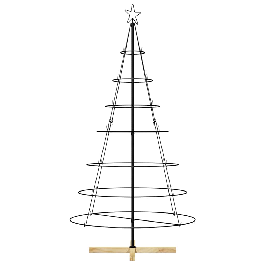 Weihnachtsdeko mit Ständer Schwarz 180,5 cm Stahl