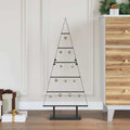 Metall Weihnachtsbaum mit Ständer Schwarz 90 cm Stahl
