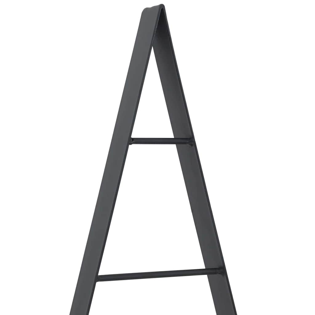 Metall Weihnachtsbaum mit Ständer Schwarz 125,5 cm Stahl