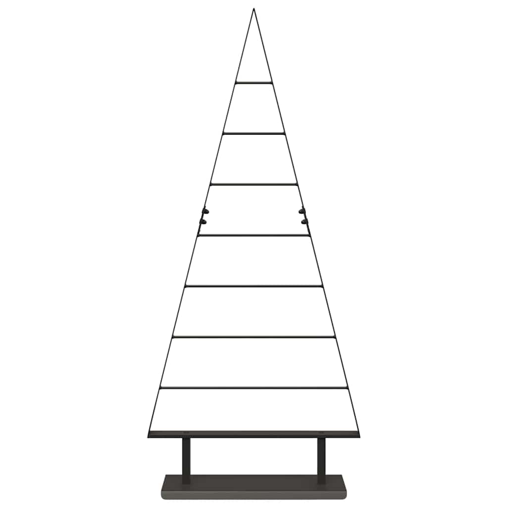 Metall Weihnachtsbaum mit Ständer Schwarz 125,5 cm Stahl
