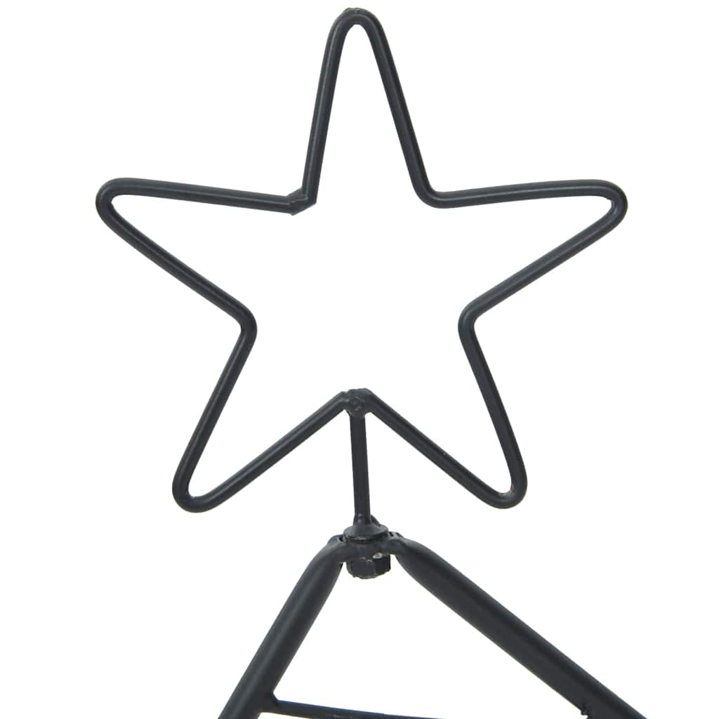 Metall Weihnachtsbaum mit Ständer Schwarz 60 cm Stahl