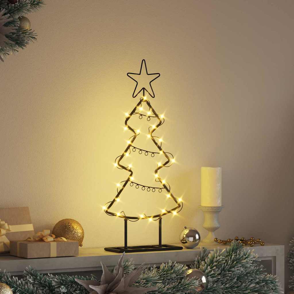 Metall Weihnachtsbaum mit Ständer Schwarz 60 cm Stahl