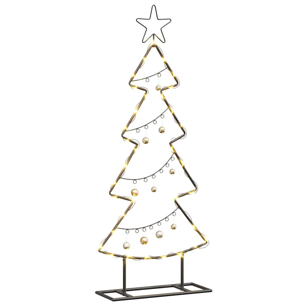 Metall Weihnachtsbaum mit Ständer Schwarz 90,5 cm Stahl