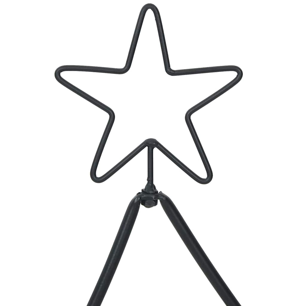 Metall Weihnachtsbaum mit Ständer Schwarz 150 cm Stahl