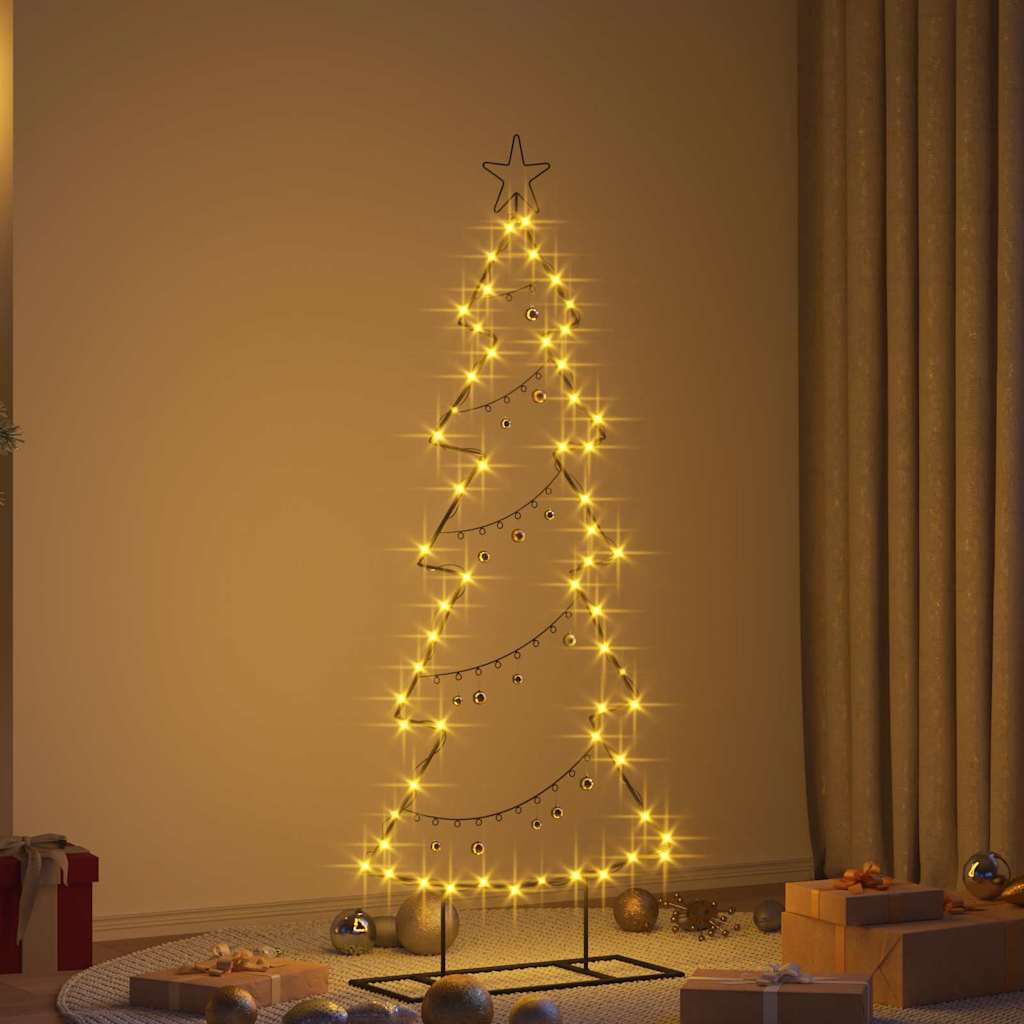 Metall Weihnachtsbaum mit Ständer Schwarz 150 cm Stahl