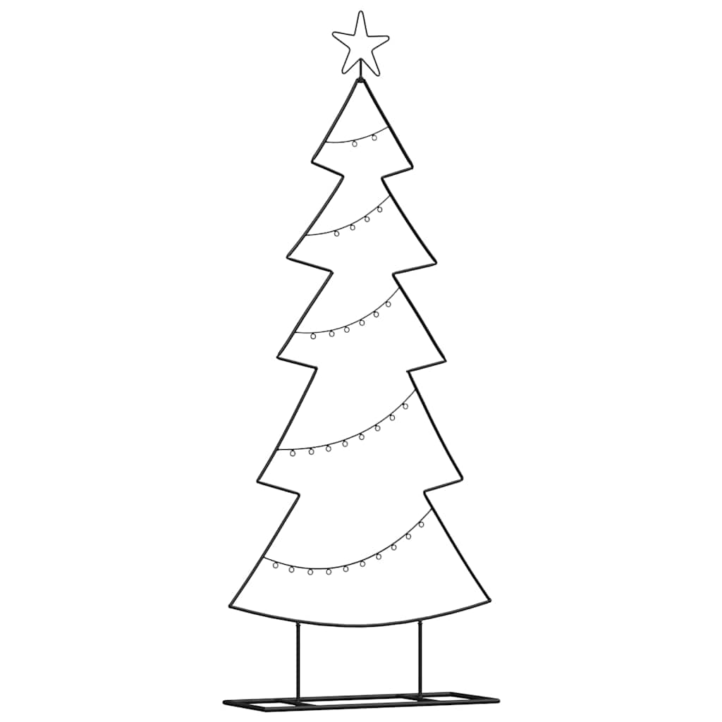 Metall Weihnachtsbaum mit Ständer Schwarz 150 cm Stahl