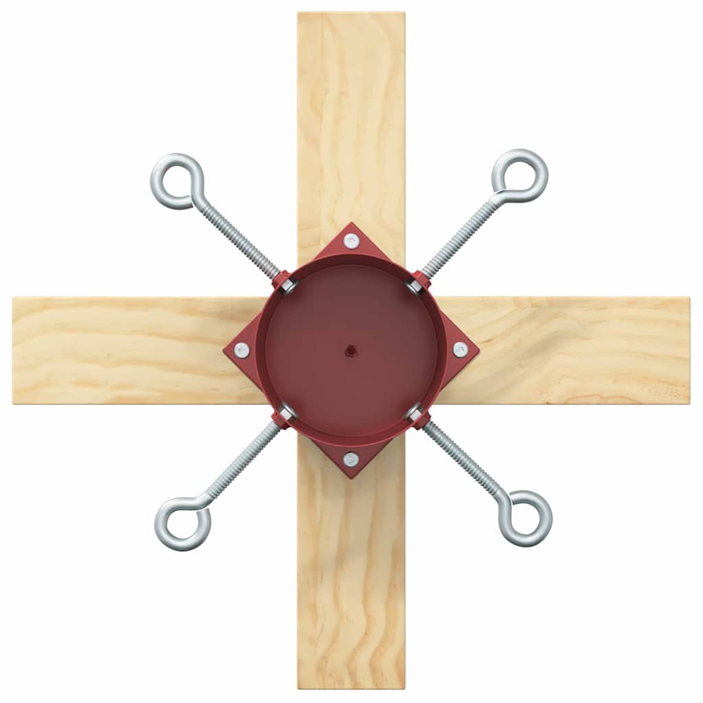 Weihnachtsbaumständer Rot 50 x 50 x 16 cm Massives Kiefernholz