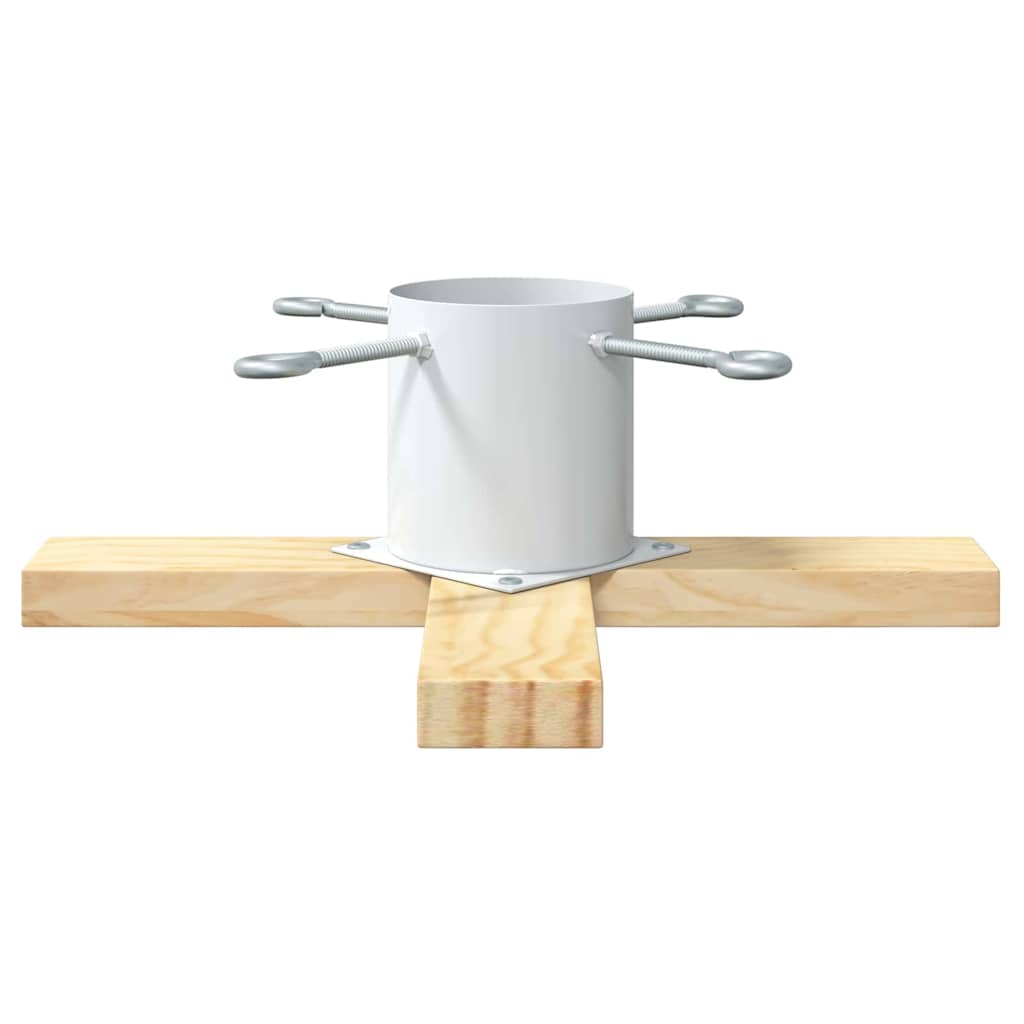 Weihnachtsbaumständer Weiß 50 x 50 x 16 cm Massives Kiefernholz