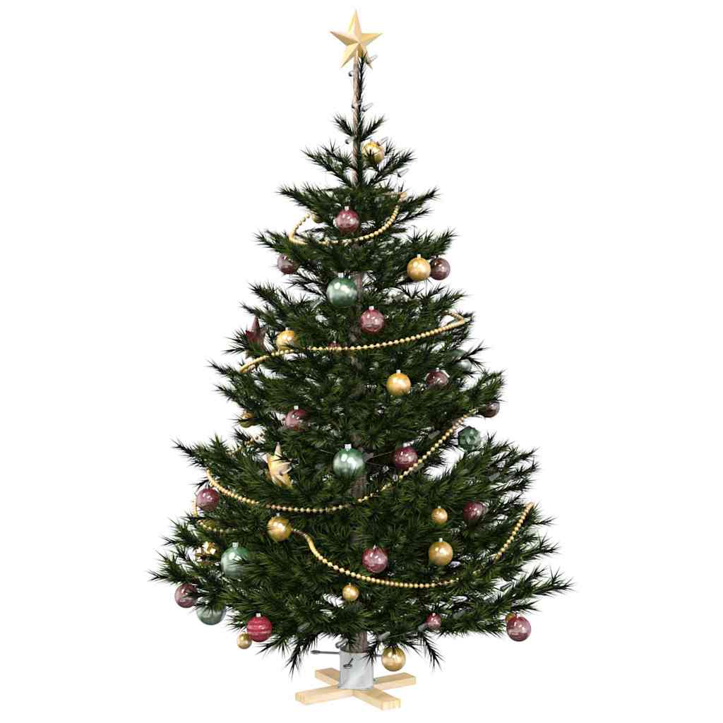 Weihnachtsbaumständer Weiß 50 x 50 x 16 cm Massives Kiefernholz